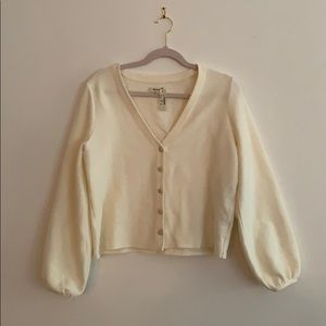 Madewell bubble sleeve cardigan top